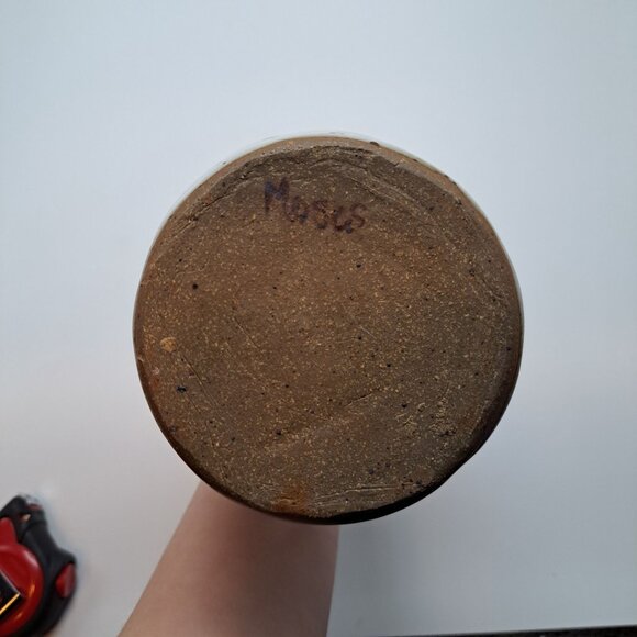 Handmade Ceramic Vase Speckled Glaze Abstract Design - Picture 12 of 16